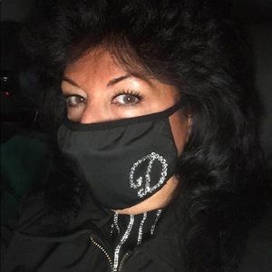 Stunning Rhinestone Initial Mask/Face Covering
